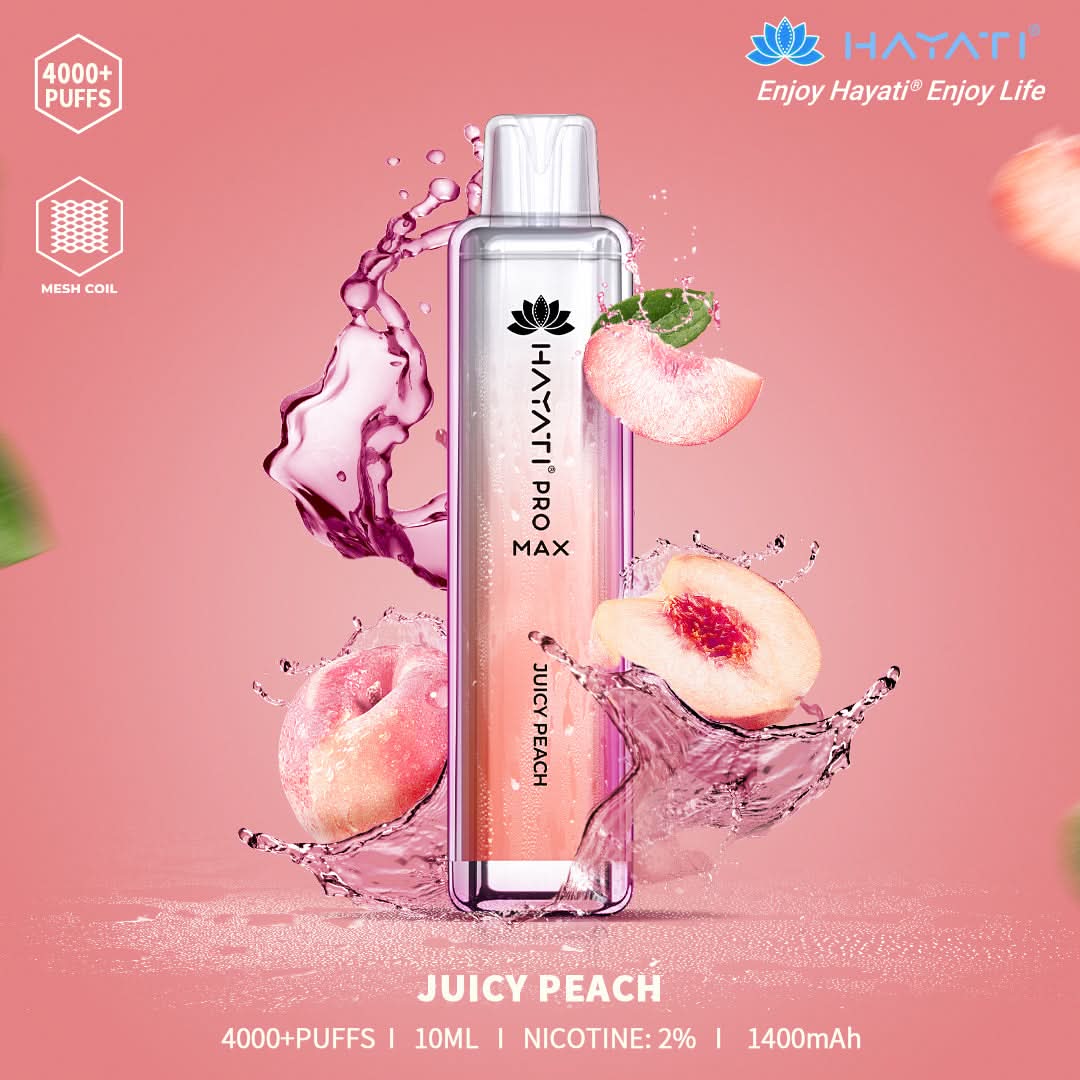 Juicy Peach Crystal Pro Max 4000+ Puffs Vape