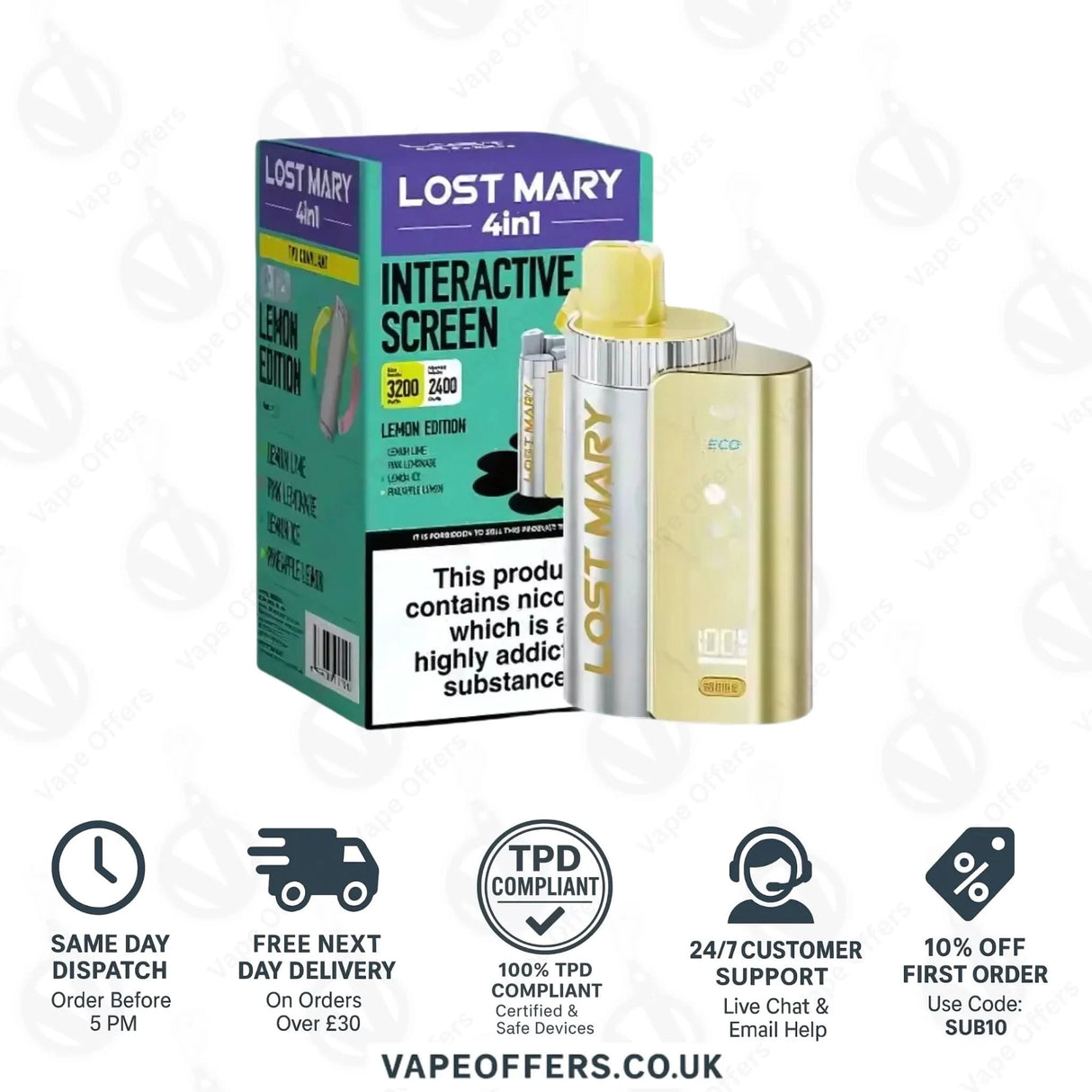 Lemon Edition Lost Mary 4 in 1 Prefilled Pod Kit