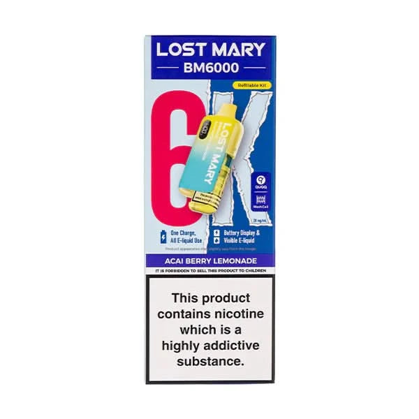 Lost Mary BM6000 Acai Berry Lemonade Flavour