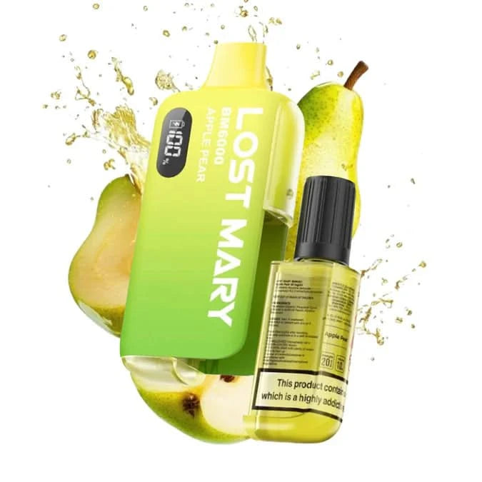 Lost Mary BM6000 Apple Pear flavour pod and bottle