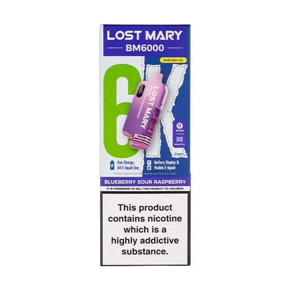 Lost Mary BM6000 Blueberry Sour Raspberry flavour