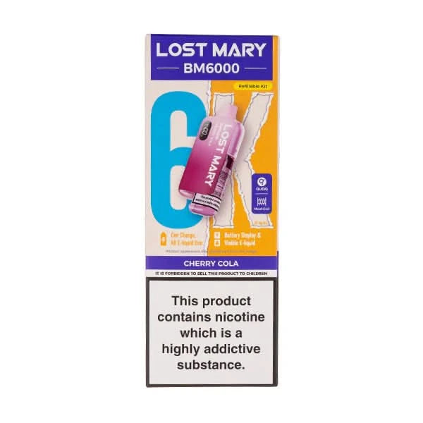 Lost Mary BM6000 Cherry Cola fizzy cola flavour