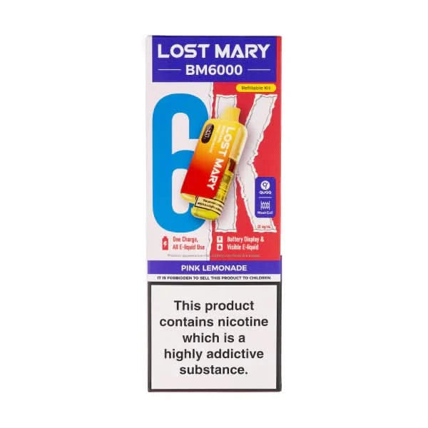 Lost Mary BM6000 Pink Lemonade Flavour