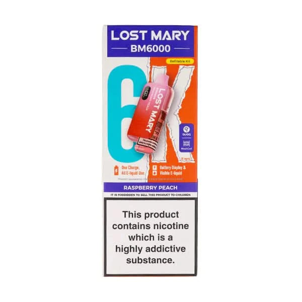 Lost Mary BM6000 Raspberry Peach Flavour
