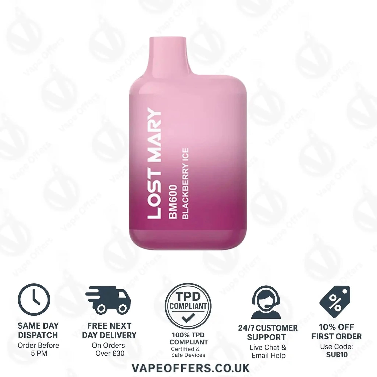 Lost Mary BM600 Prefilled Pod Vape Kit Blackberry Ice