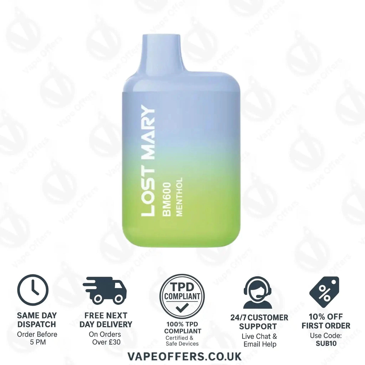 Lost Mary BM600 Prefilled Pod Vape Kit Menthol