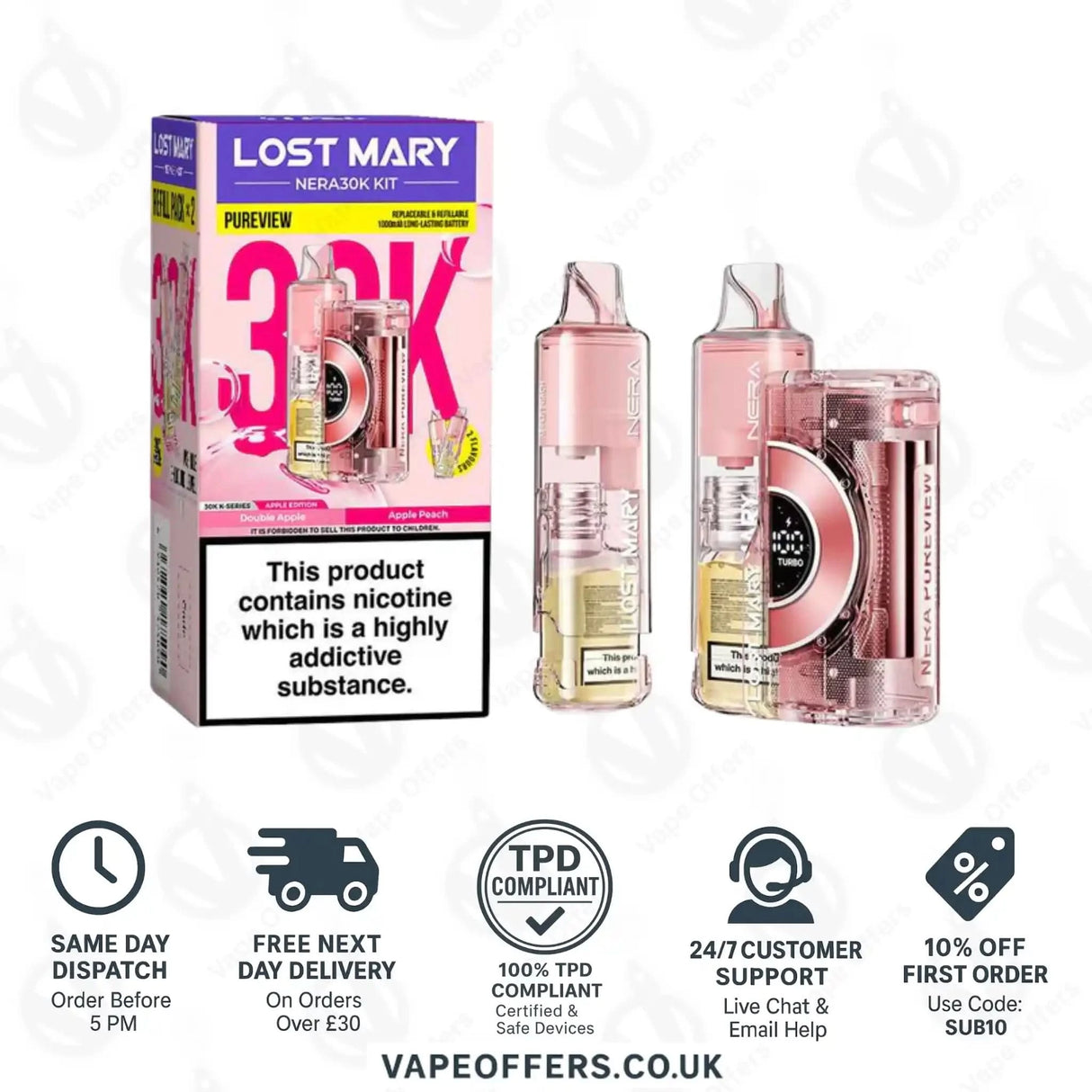 Lost Mary Nera30K Pureview Prefilled Pod Kit Apple Edition