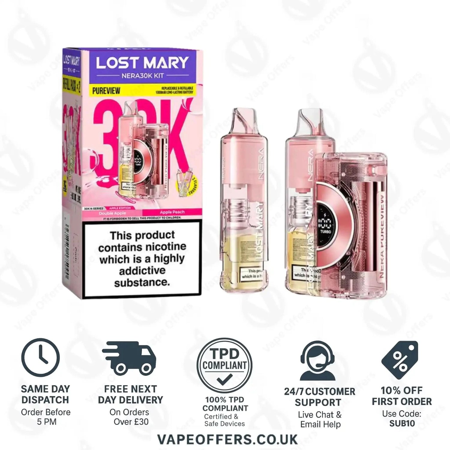 Lost Mary Nera30K Pureview Prefilled Pod Kit Apple Edition