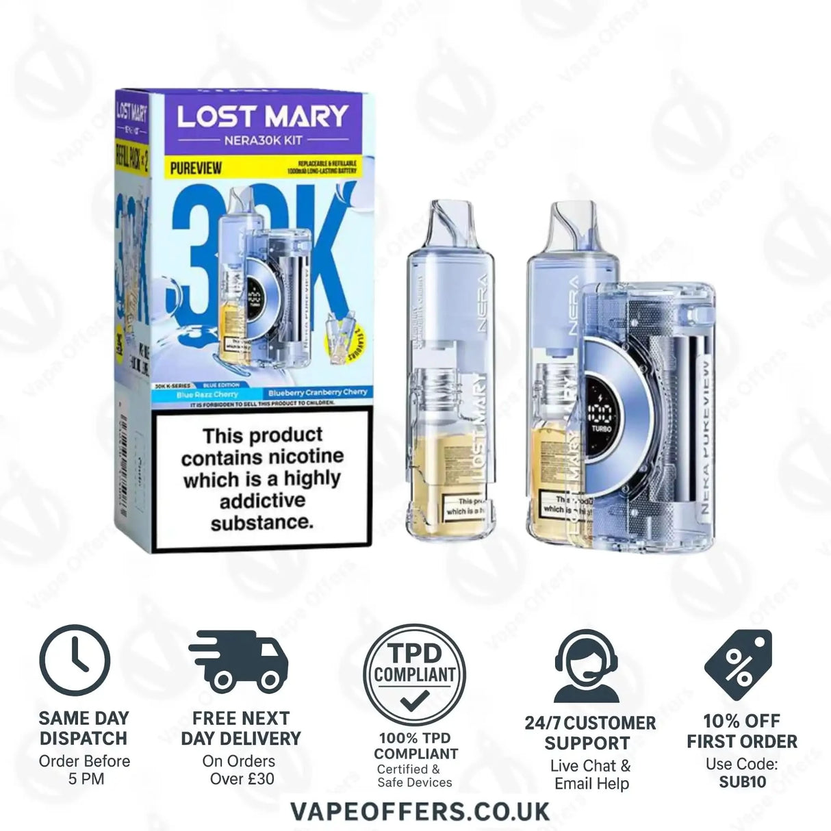 Lost Mary Nera30K Pureview Prefilled Pod Kit Blue Edition