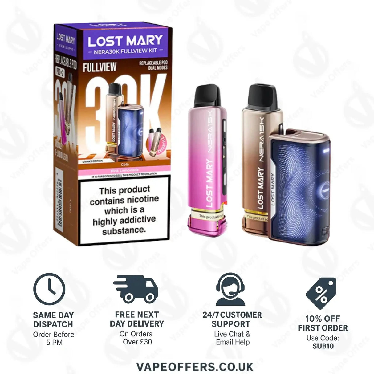 Lost Mary Nera 30K Fullview Prefilled Pod Kit – Drinks Edition