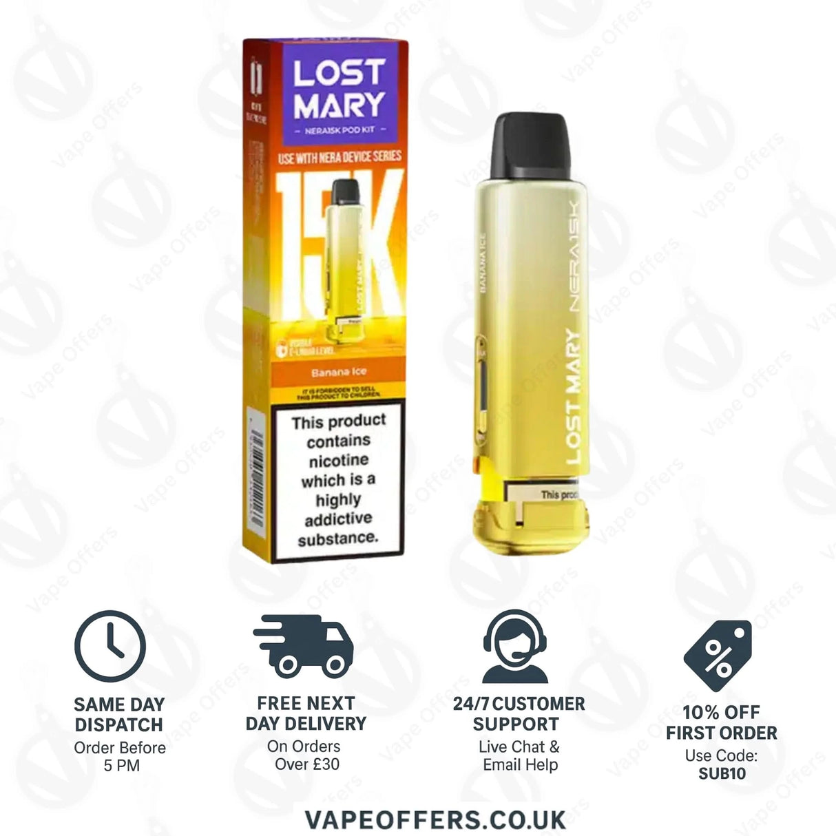 Lost Mary Nera Fullview Prefilled Pod - Banana Ice