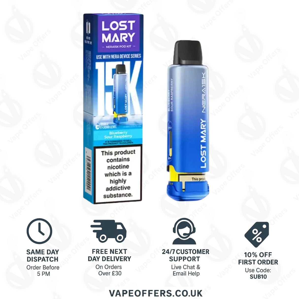 Lost Mary Nera Fullview Prefilled Pod - Blueberry Sour Raspberry