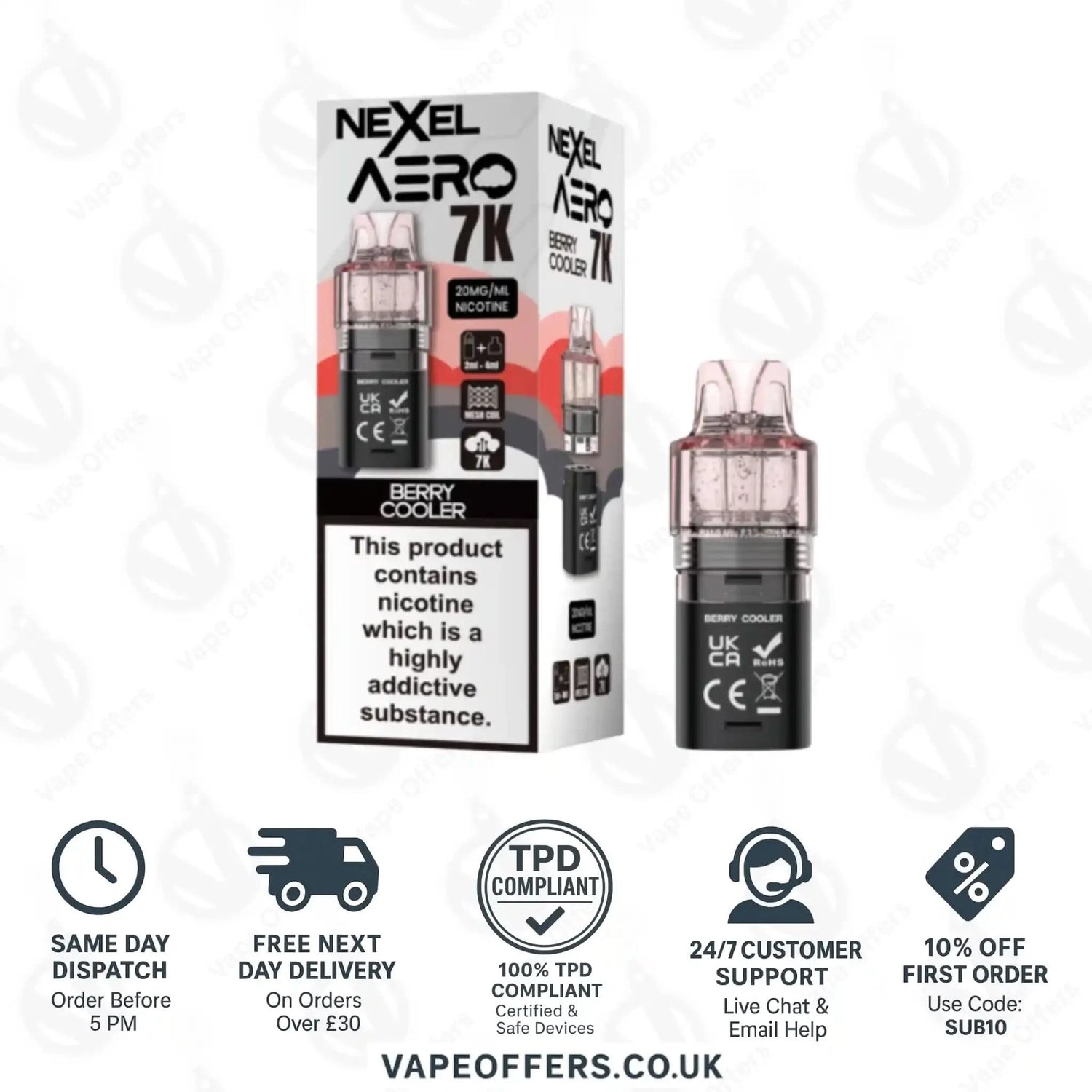 Nexel Aero 7K Prefilled Pods Berry Cooler