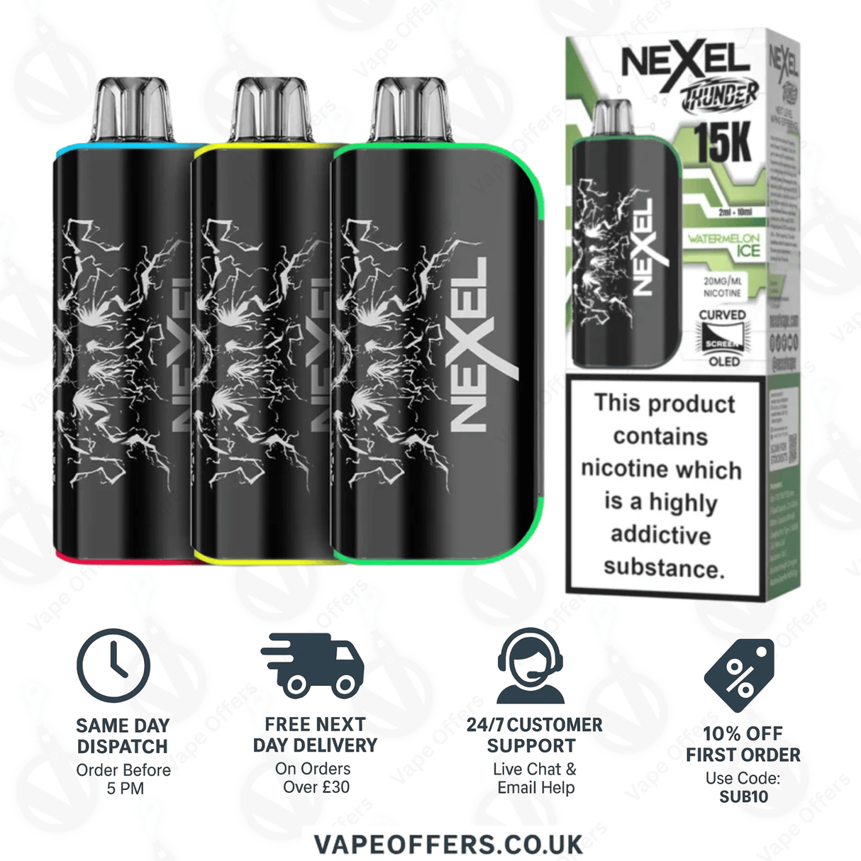 Nexel Thunder 15000 Prefilled Pod Vape Kit