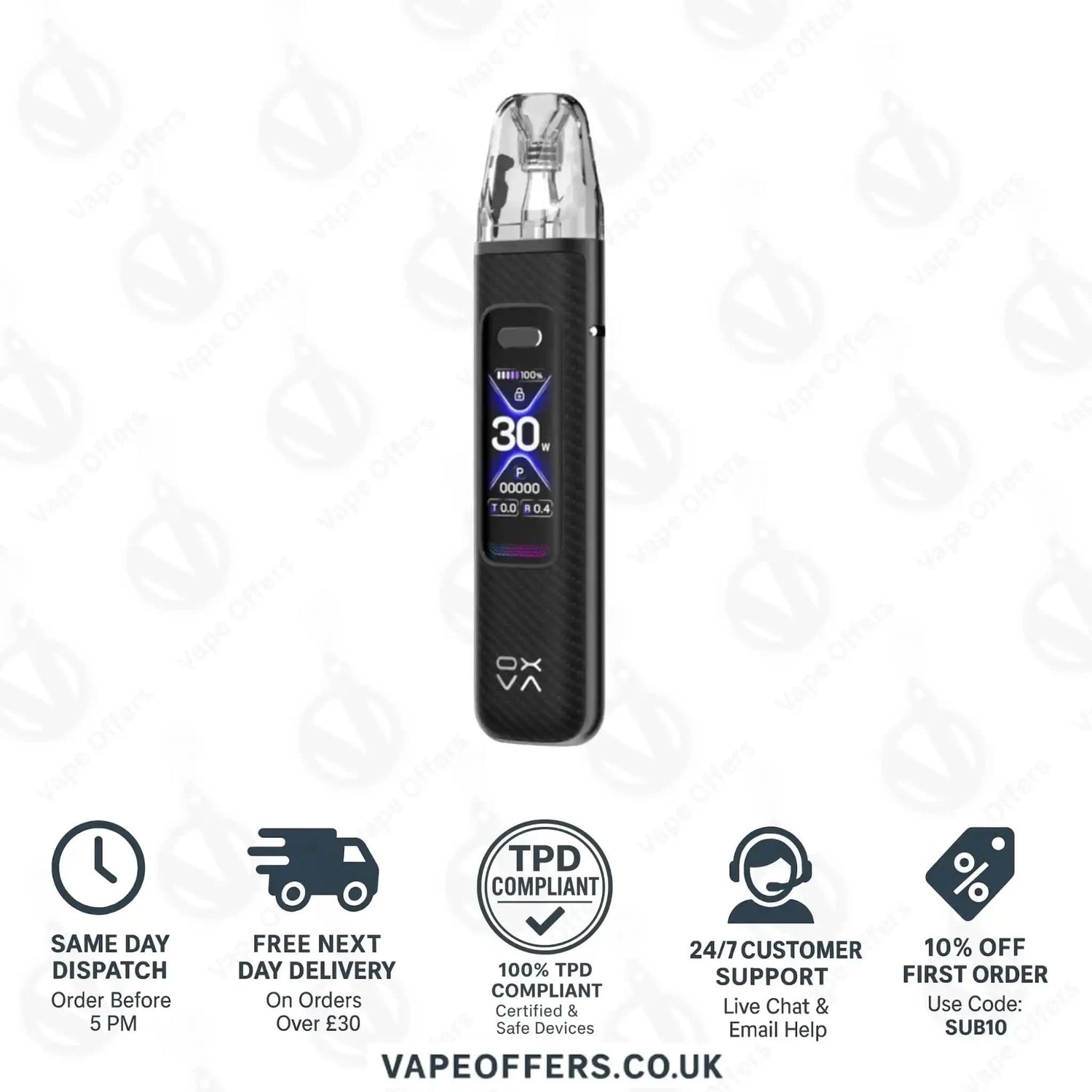 OXVA Xlim Pro 3 Pod Vape Kit Black Carbon