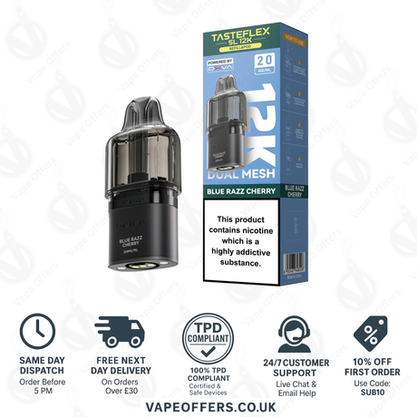 Oxva Tasteflex SL 12K Prefilled Pod Blue Razz Cherry