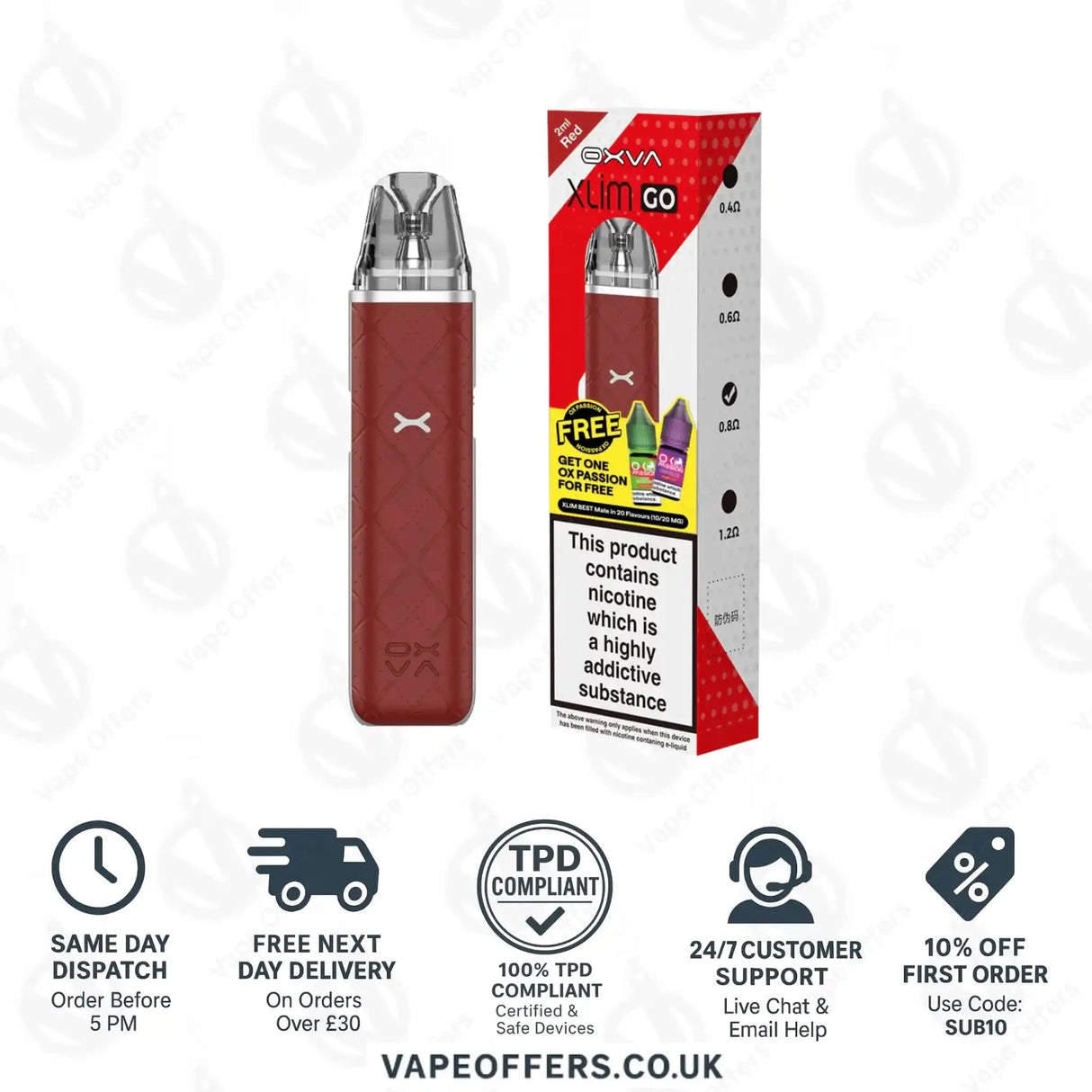 Oxva Xlim Go Pod Vape Kit Red
