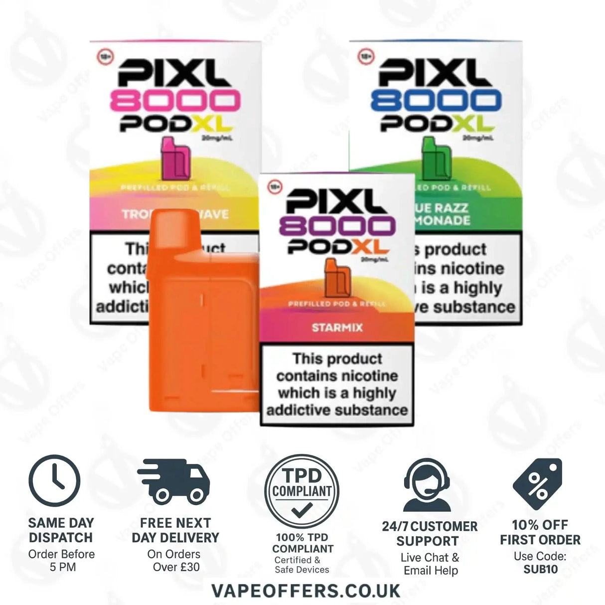 PIXL 8000 Prefilled Vape Pod