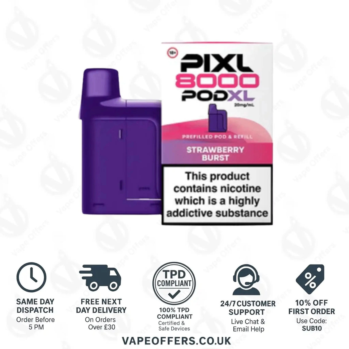 PIXL 8000 Prefilled Vape Pod