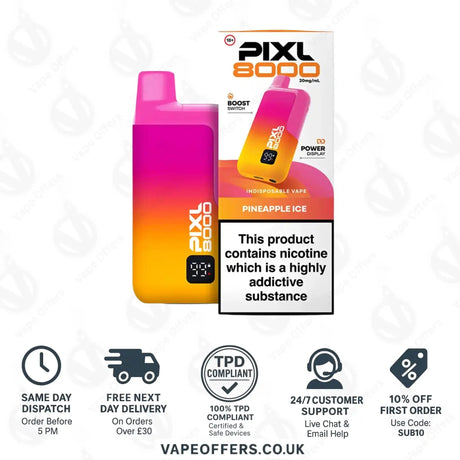 Pixl 8000 Puffs Vape Kit Pineapple Ice