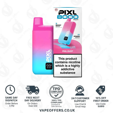 Pixl 8000 Puffs Vape Kit Pixl Dust