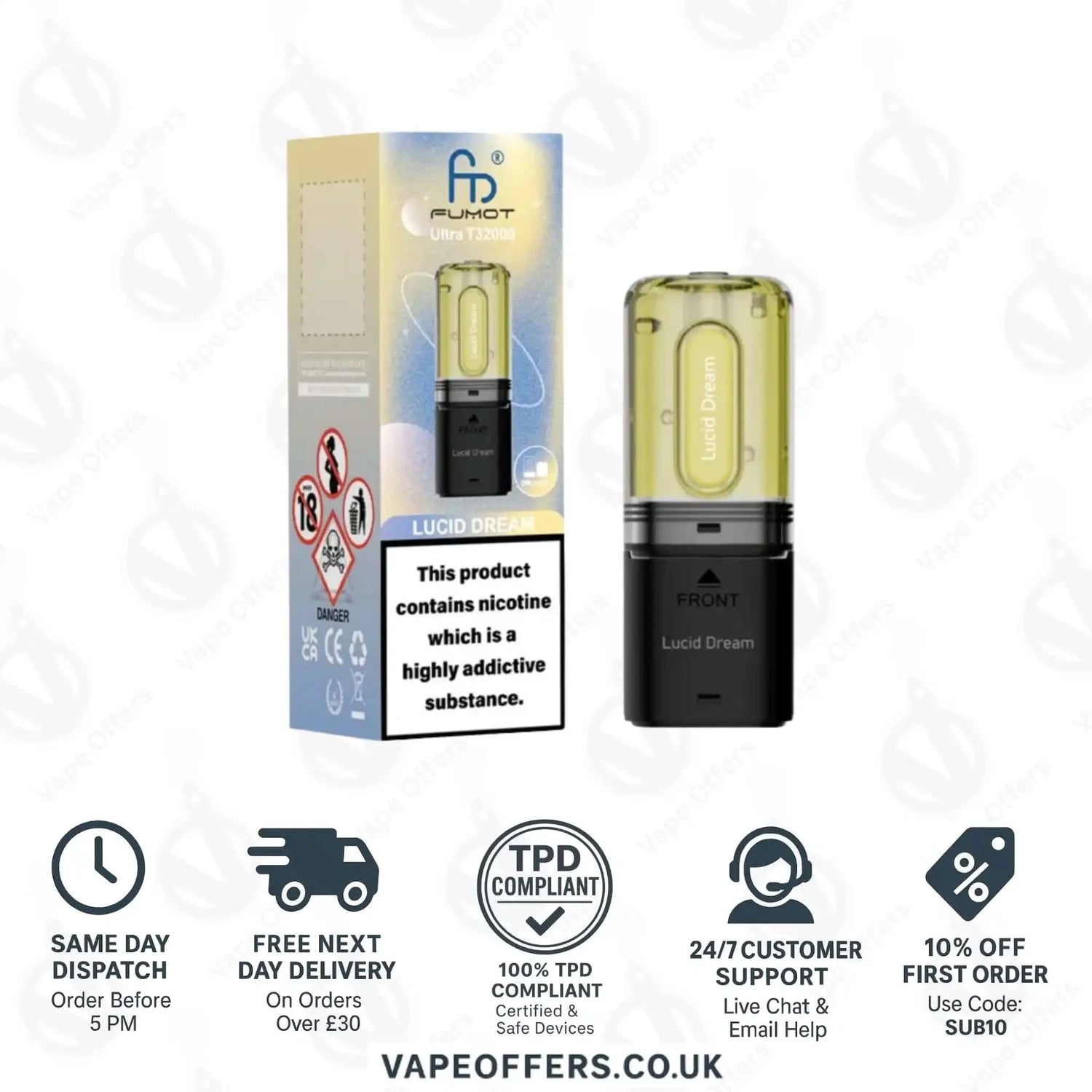 RandM Fumot Ultra T32K Prefilled Pods Lucid Dream