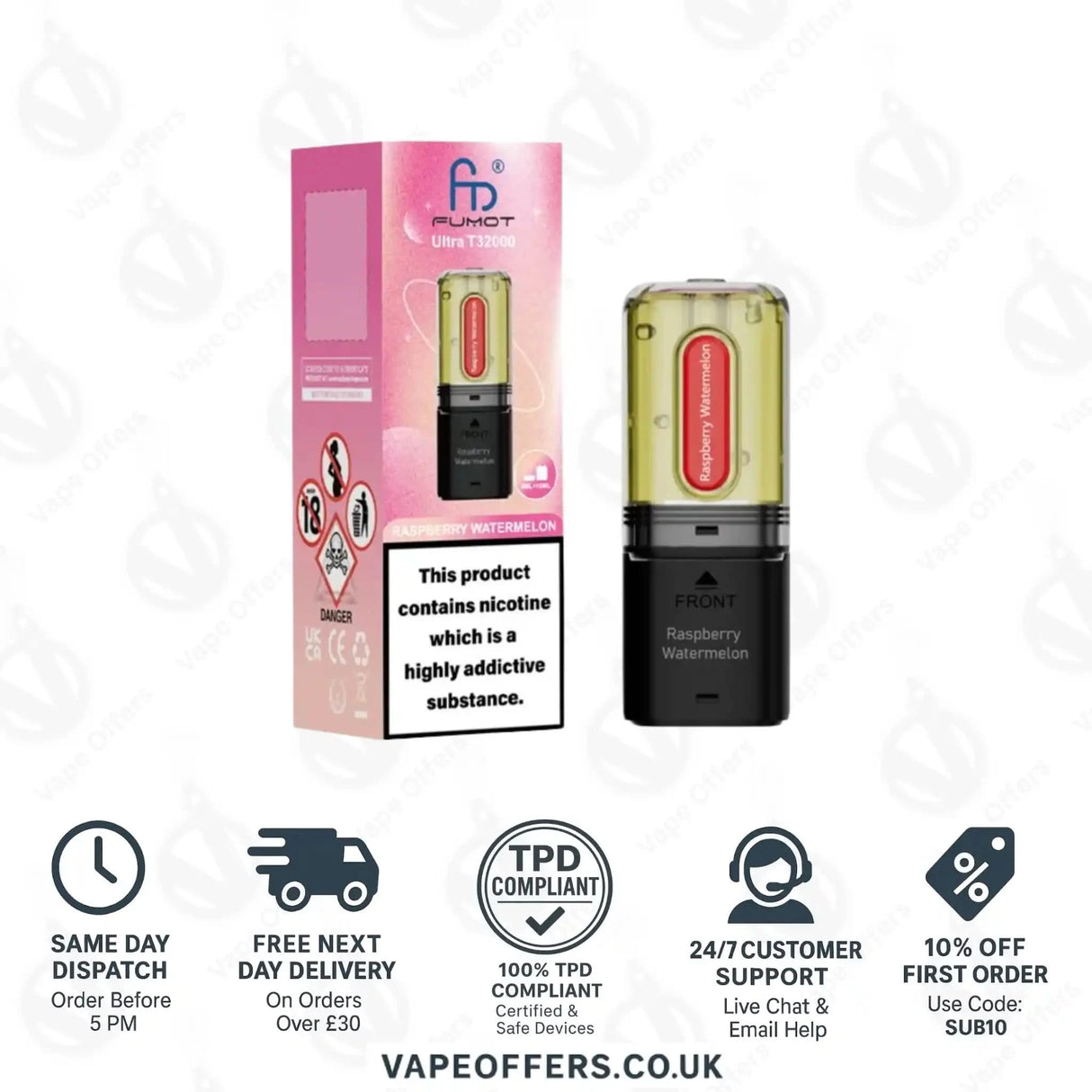 RandM Fumot Ultra T32K Prefilled Pods Raspberry Watermelon