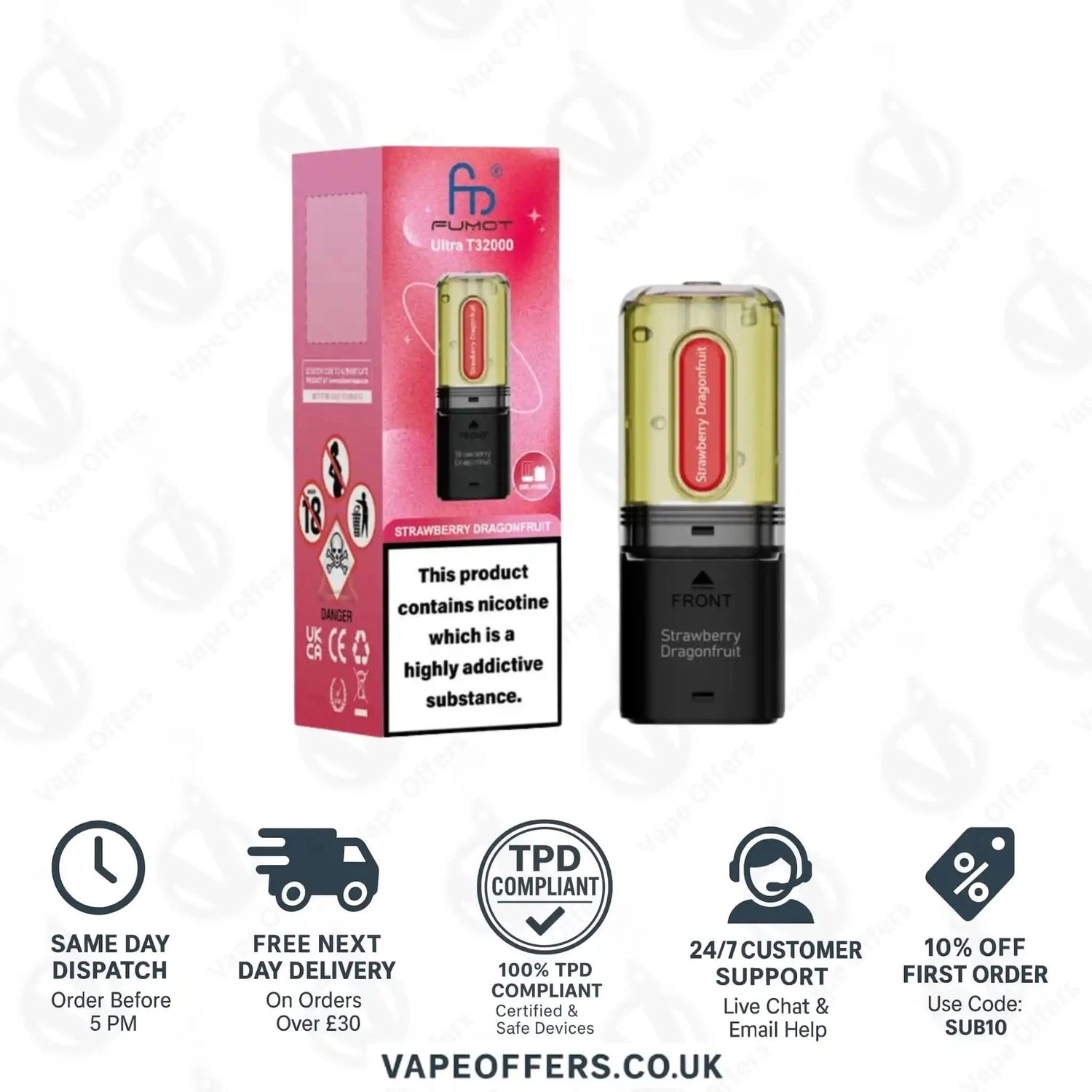 RandM Fumot Ultra T32K Prefilled Pods Strawberry Dragonfruit