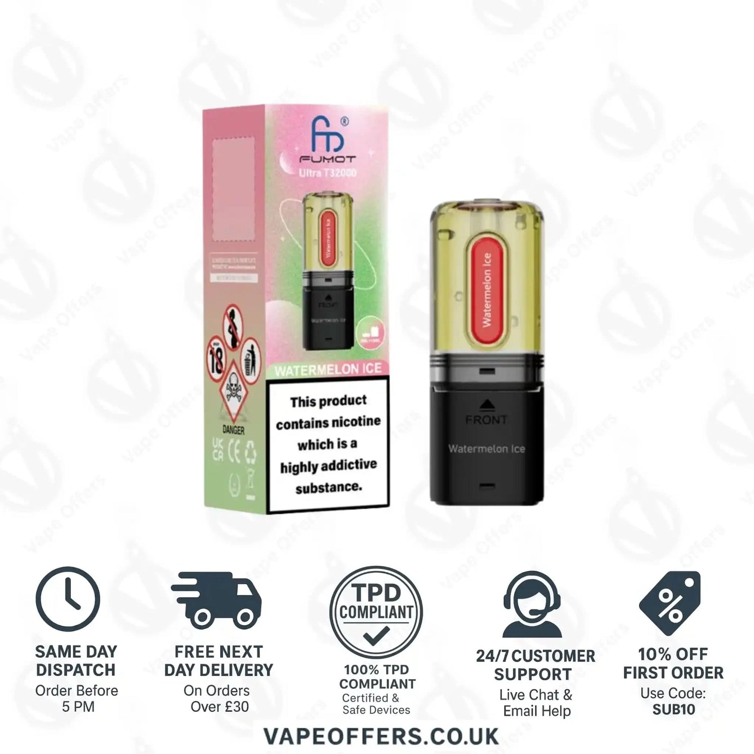 RandM Fumot Ultra T32K Prefilled Pods Watermelon Ice