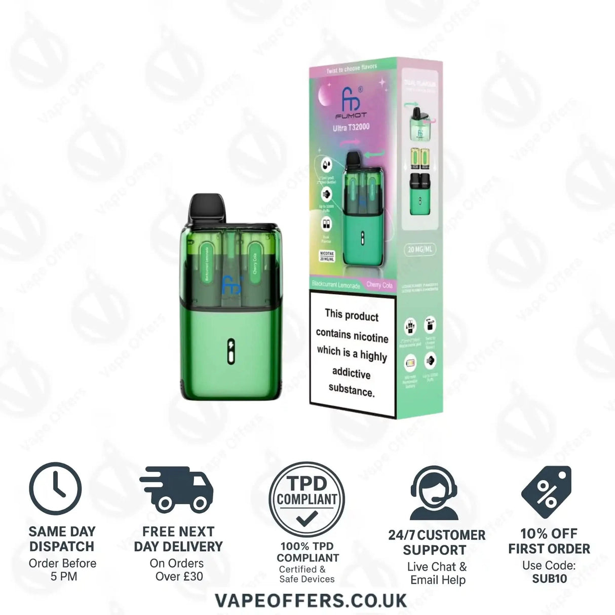 RandM Fumot Ultra T32K Puffs Prefilled Pod Kit Blackcurrant Lemonade