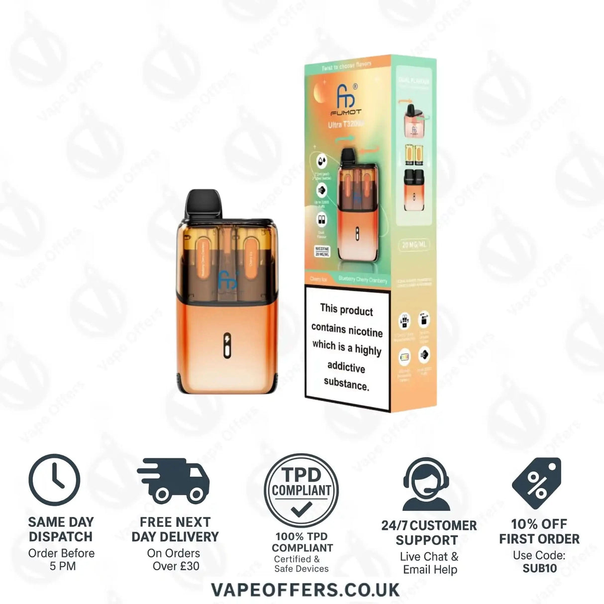 RandM Fumot Ultra T32K Puffs Prefilled Pod Kit Blueberry Cherry Cranberry