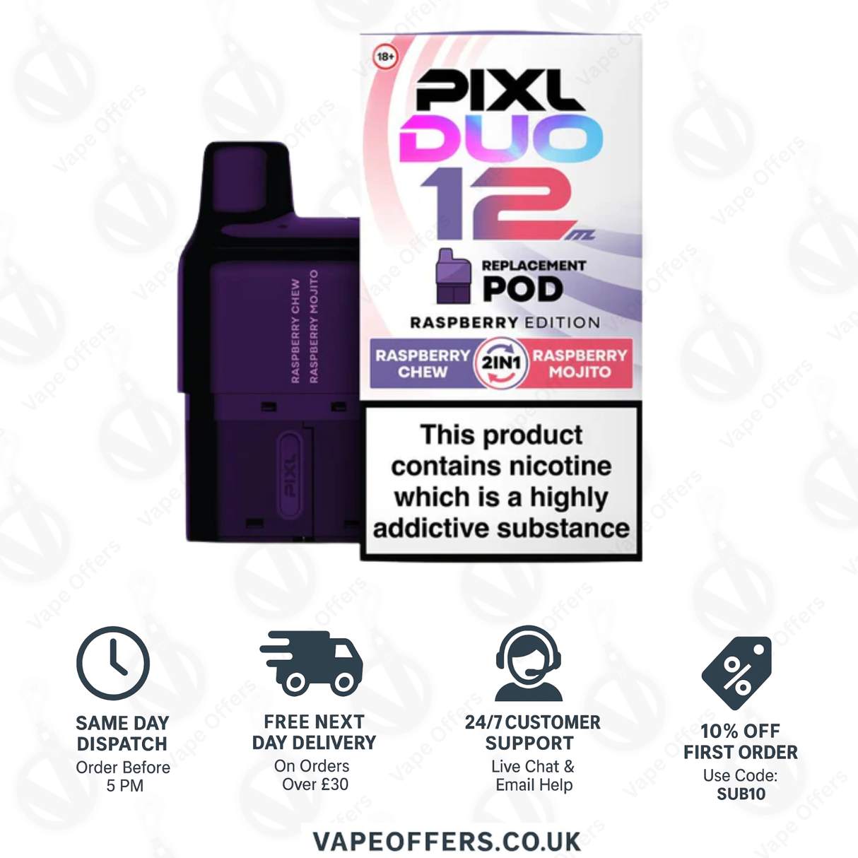 PIXL Duo Prefilled Pods - Raspberry Edition