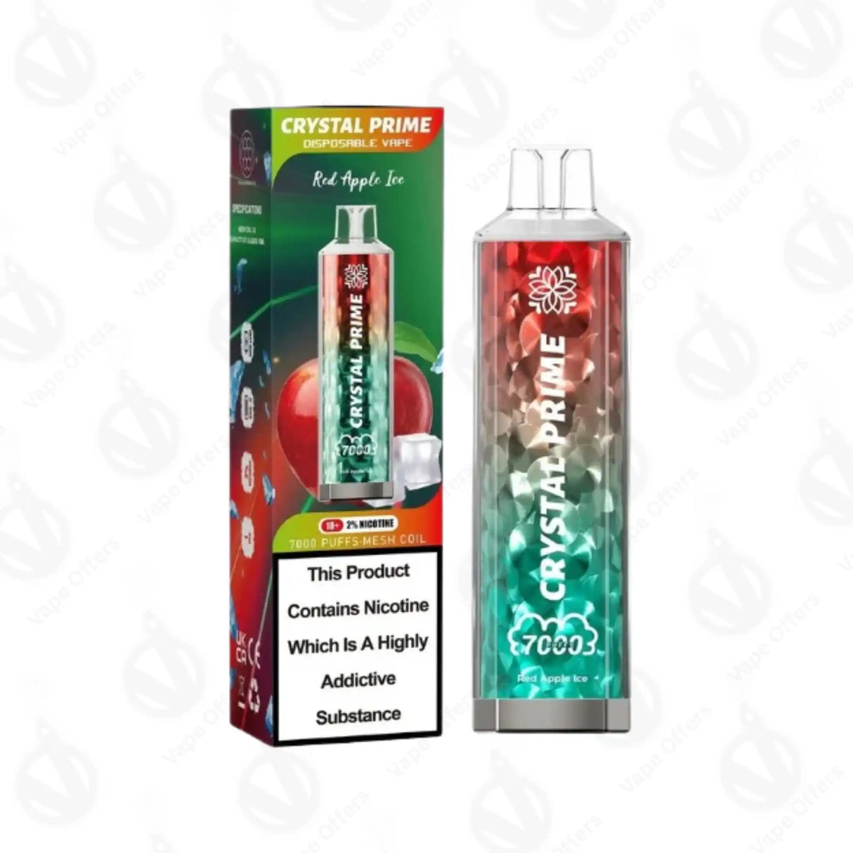 Red Apple Ice Crystal Prime 7000 Vape