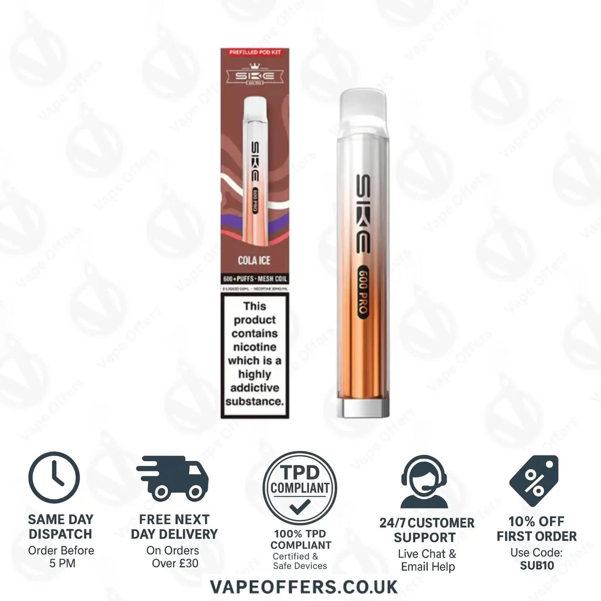 SKE 600 Pro Prefilled Pod Vape Kit Cola Ice