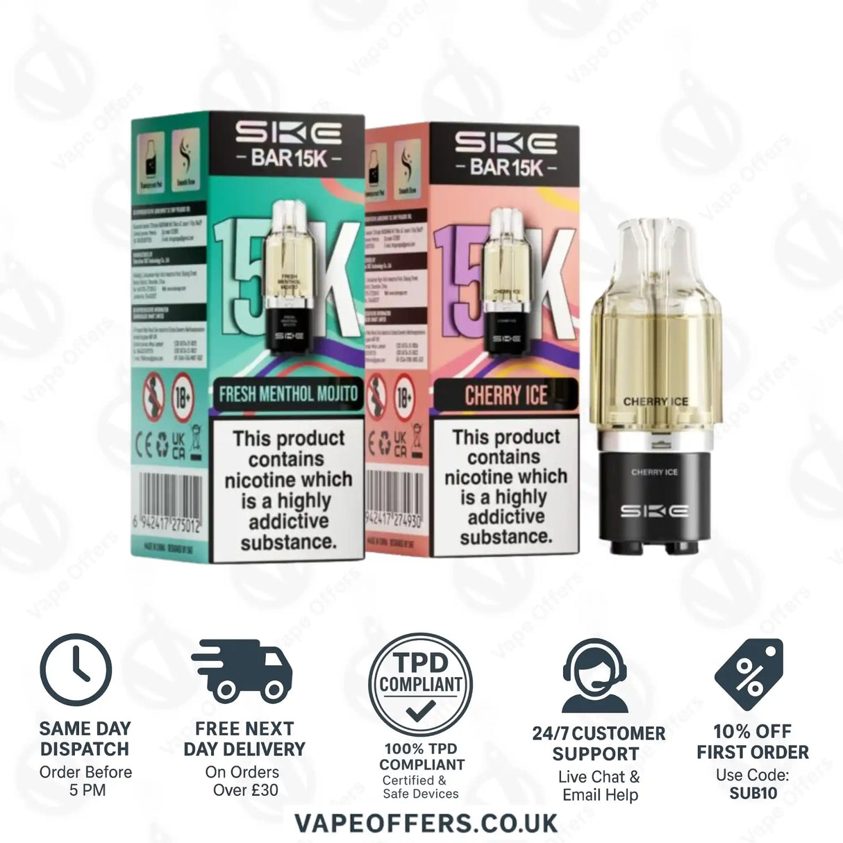 SKE Bar 15K Refill Pods