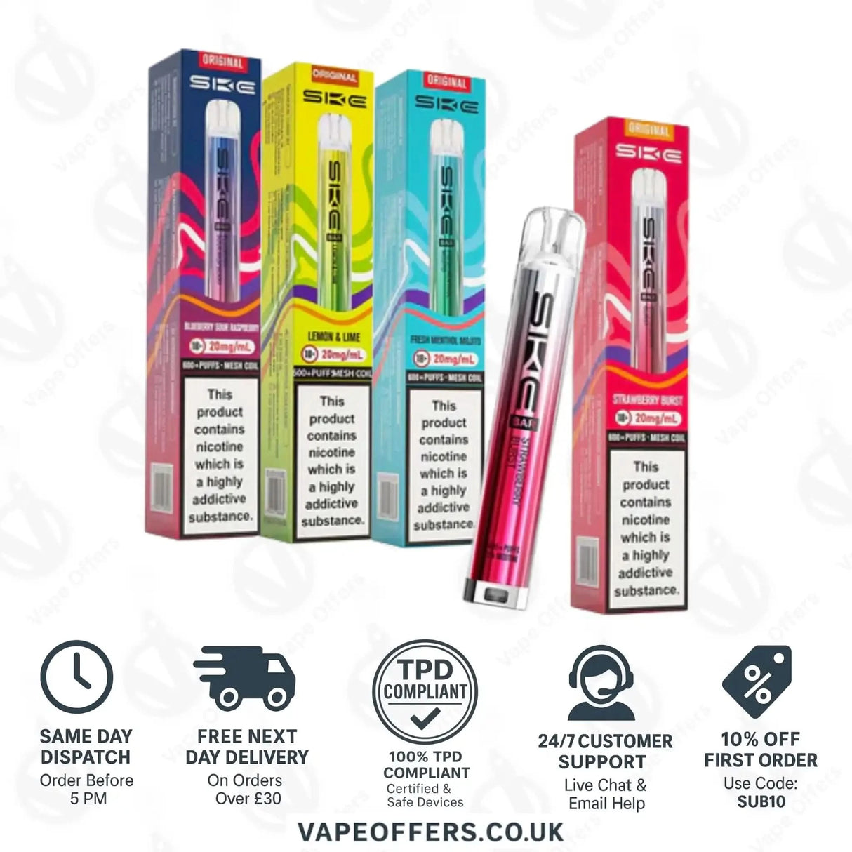 SKE Bar 600 Prefilled Pod Kit