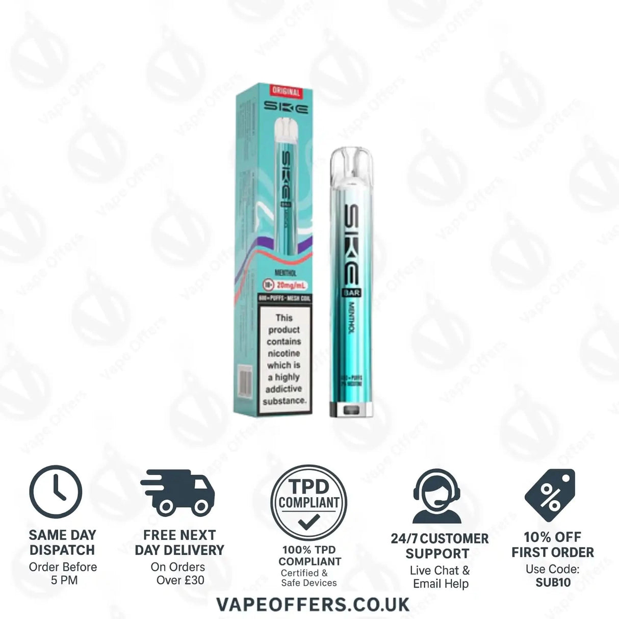 SKE Bar 600 Prefilled Pod Kit Menthol