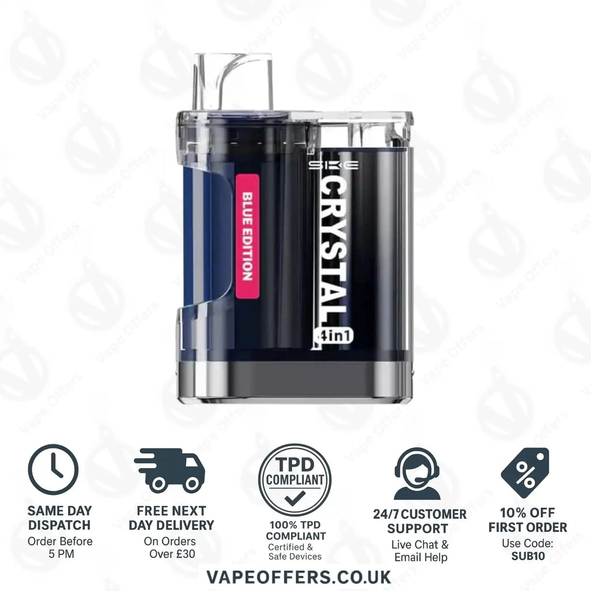 SKE Crystal 4-in-1 Prefilled Pod Kit Blue Edition