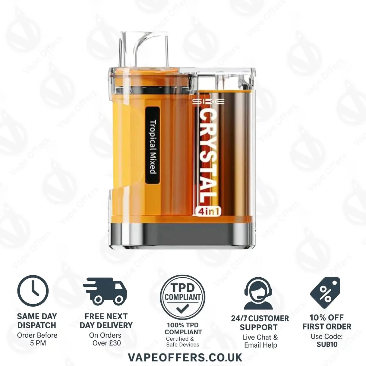 SKE Crystal 4-in-1 Prefilled Pod Kit Tropical Mixed