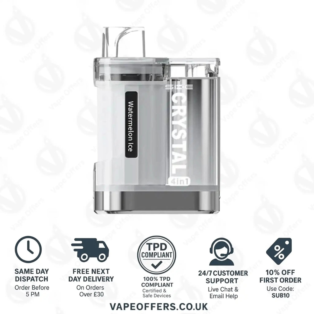 SKE Crystal 4-in-1 Prefilled Pod Kit Watermelon Ice