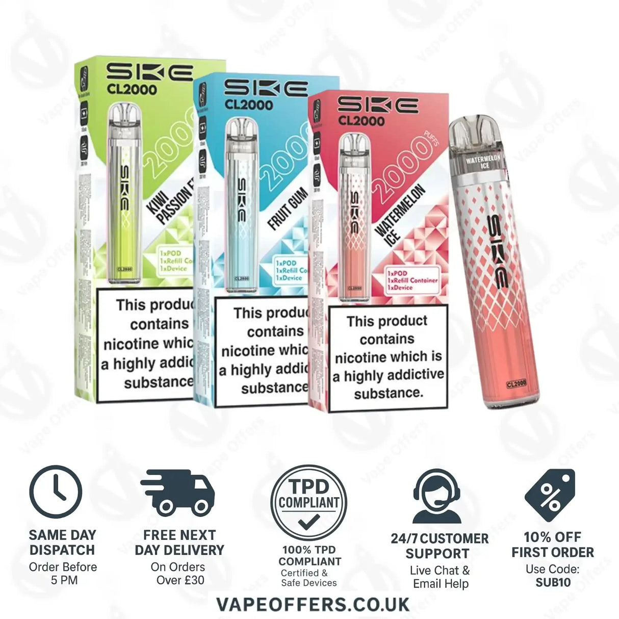 SKE Crystal CL2000 Prefilled Pod Kit