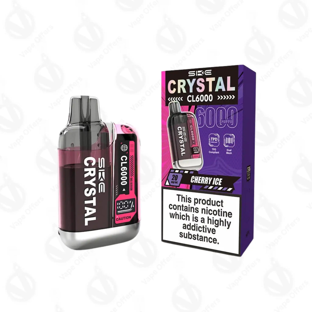 SKE Crystal CL6000 Cherry Ice Prefilled Pod Kit