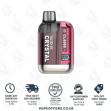 SKE Crystal CL6000 Prefilled Pod Kit Cherry Ice
