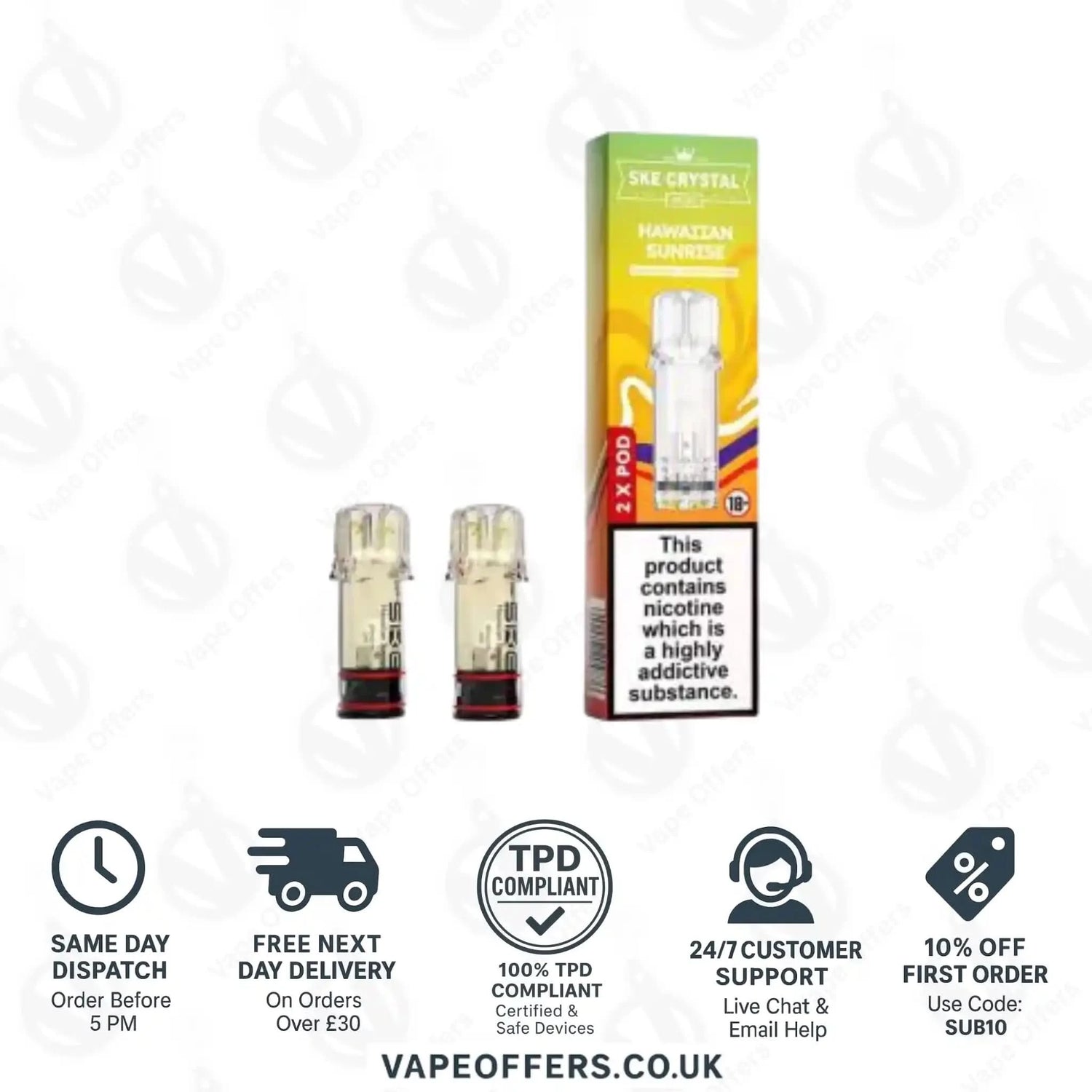 SKE Crystal PLUS Prefilled pod Hawaiian Sunrise