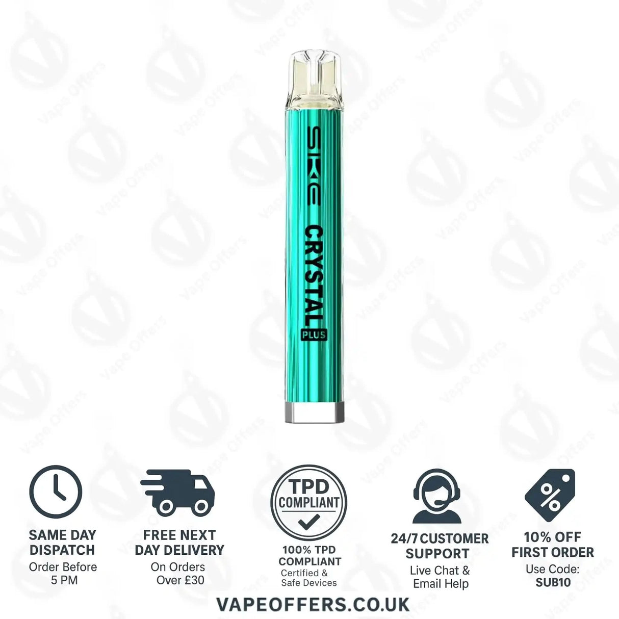 SKE Crystal Plus Vape Kit Prefilled Pod Kit Blue With Blueberry Raspberry