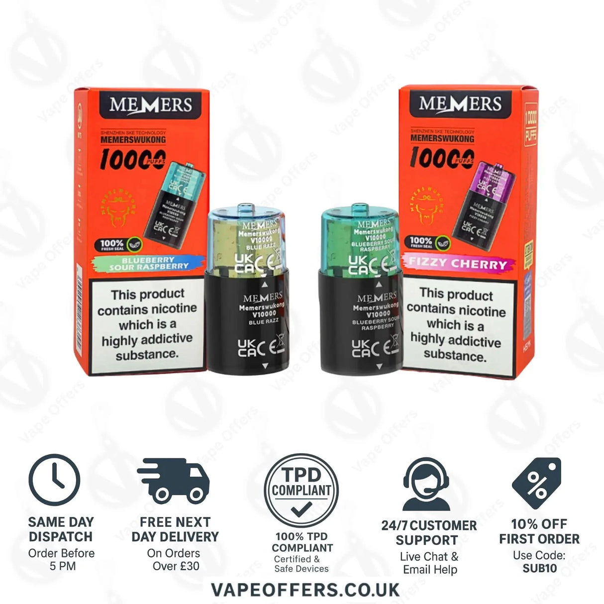 SKE Memers WuKong V10K Puffs Vape Pod