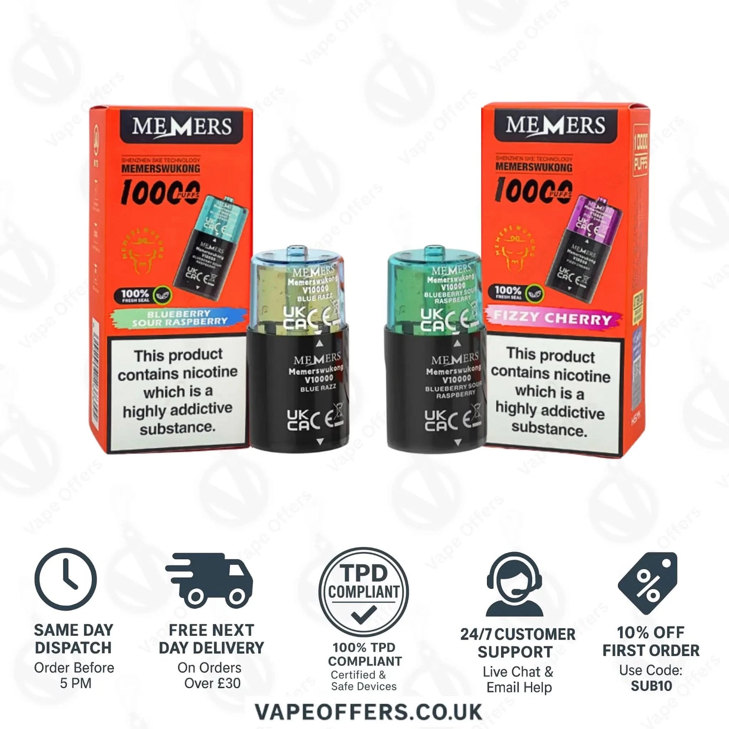 SKE Memers WuKong V10K Puffs Vape Pod