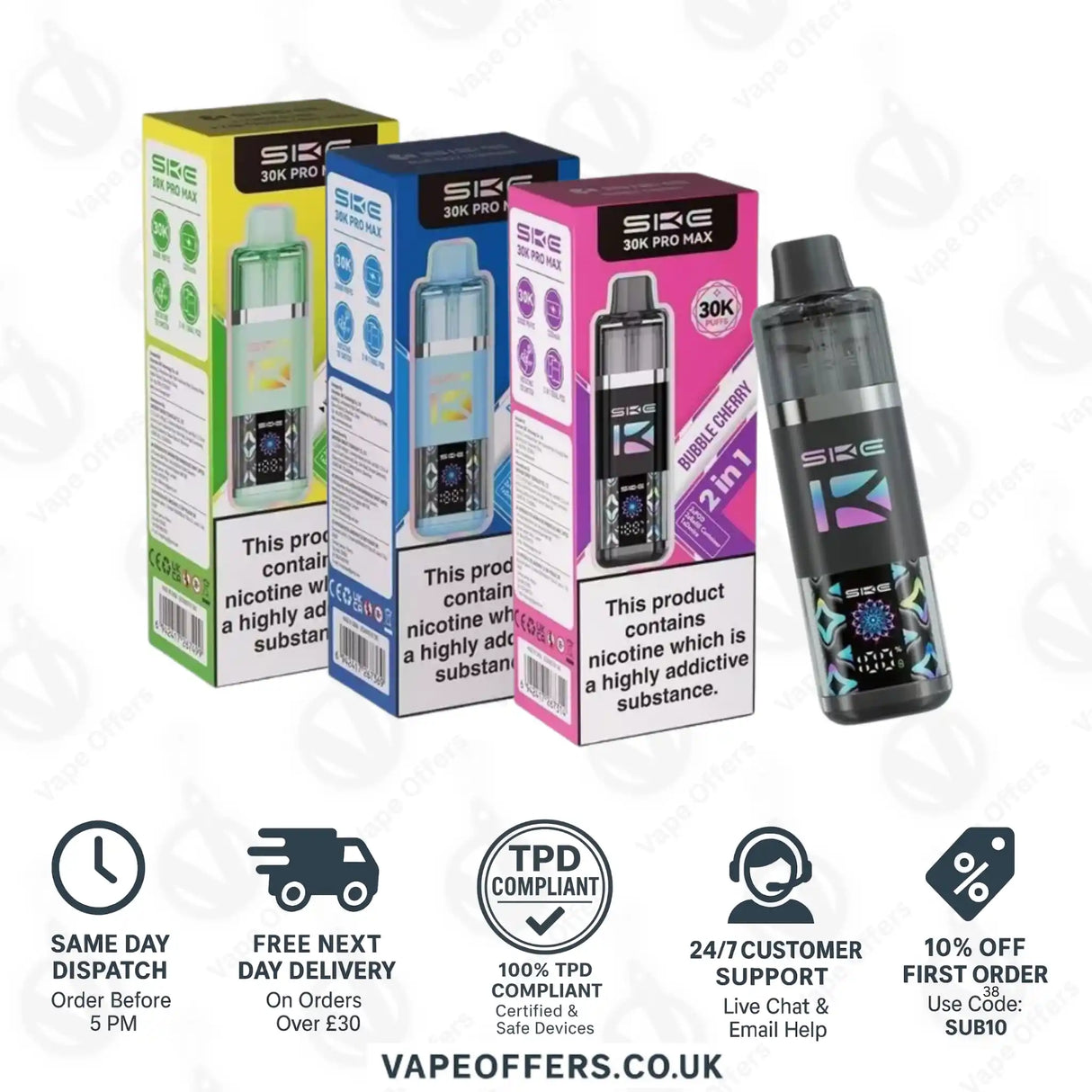 SKE Pro Max 30K 2 in 1 Prefilled Pod Kit