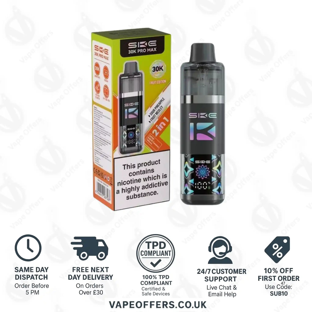 SKE Pro Max 30K 2 in 1 Prefilled Pod Kit Fruit Edition