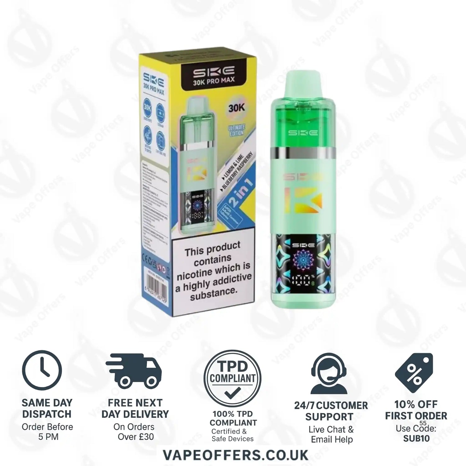 SKE Pro Max 30K 2 in 1 Prefilled Pod Kit Ultimate Edition